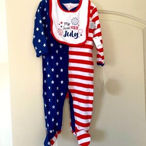 Brand NEW- Baby’s first 4th of July PJ outfit
